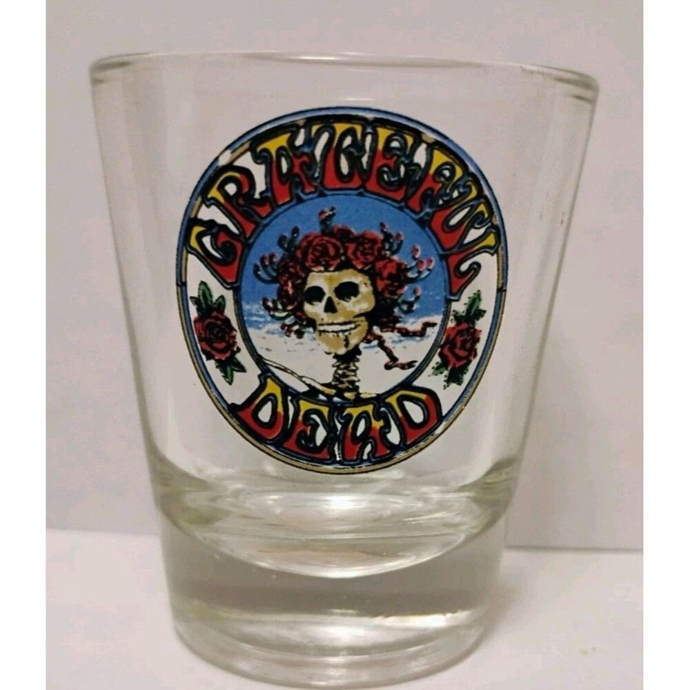 Grateful Dead Skull & Roses Shot glass pre-owned some wear